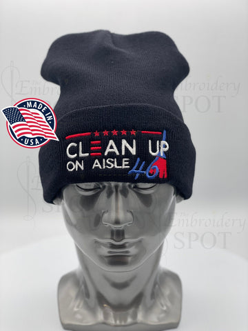 Clean Up On Aisle 46 Cuffed Beanie
